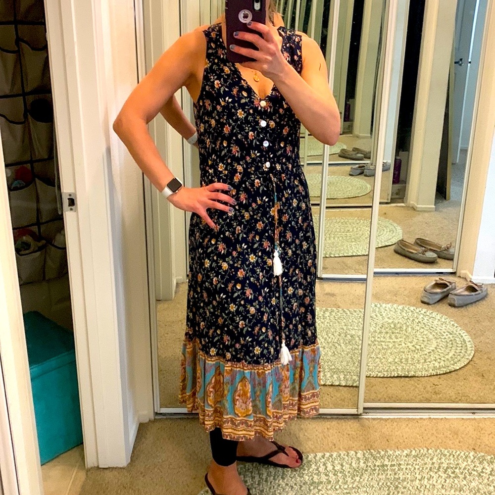 Trade or buy Beautiful sleeveless boho maxi sz small adjustable could fit medium